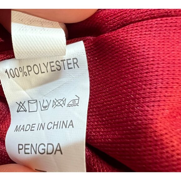 Flapper Dress Gatsby 1920s Fringe Beaded Black Red Party New Year's Themed XL - Picture 14 of 14